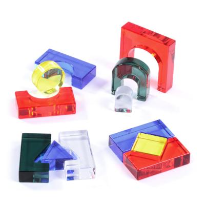 China Custom Colored Acrylic Blank Block For Display Block Hot Acrylic for sale