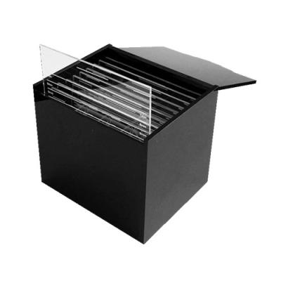 China Factory Wholesale 10 Pcs Clear Lash Tray Box Black Acrylic Eyelash Extension Box for sale