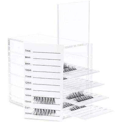 China Factory Wholesale 5 Pcs Eyelash Tray Box Clear Acrylic Eyelashd Boxes for sale