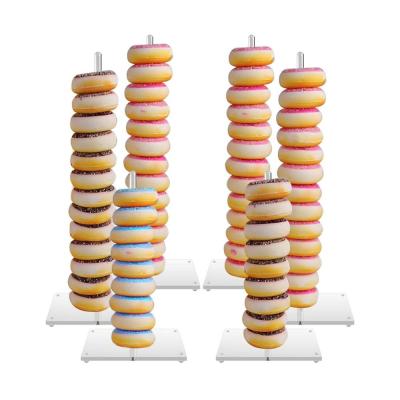 China Factory wholesale 10 inch acrylic donut display clear space donut holder for sale