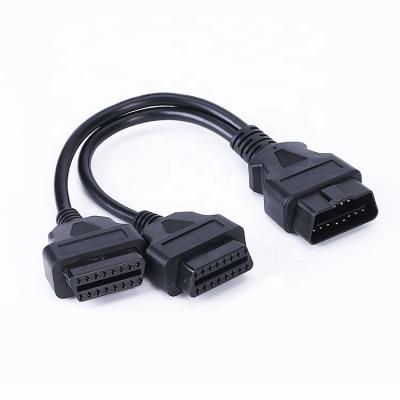 China All Cars OBD-II Scan Tool OBD 16 Pin Extension Multi Cable OBD2 Y Connector Splitter Cable OBD2 for sale