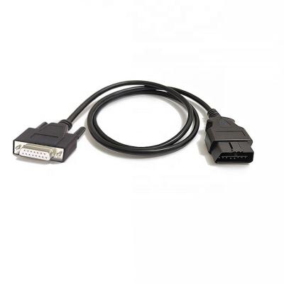 China All Cars Db15 Obd Obd2 Cable Male To Db15 Female Beta Diagnostic Scanner Cable For PC for sale