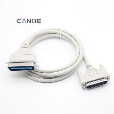 China ODM 30CM 0.5M 6M Scanner OEM ODM 30CM 0.5M 6M Printer RS232 Cable Serial Db 25 D-sub 25P Cn36 to Parallel Printer Scanner Data Cable for sale