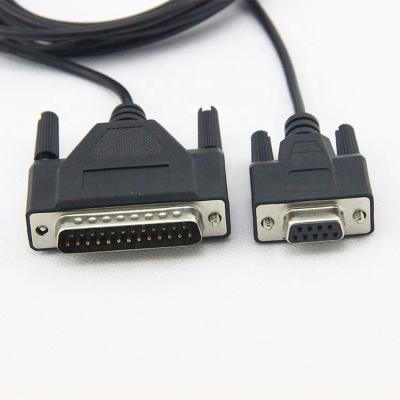 China Printer Custom DIY DB9 DB25 Cable Female Connector to DB9 Male Connector to Serial DB25 Cable for sale