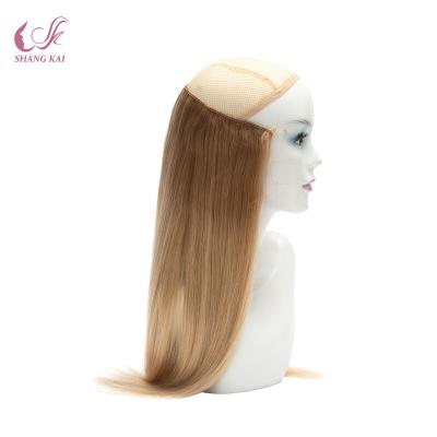 China Wholesale Good Quality 100% Natural Straight Human Hair Double Drawn Halo Hair Extensions For Woman for sale