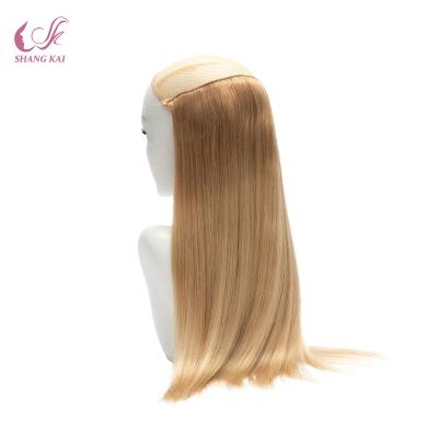 China Wholesale Good Quality 100% Natural Straight Human Hair Double Drawn Halo Hair Extensions For Woman for sale