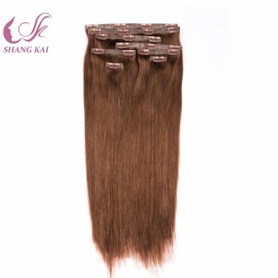 China Real Best Hair 100% Brazilian Seamless Virgin Natural Remy Clip In Hair Extension by Cuticle.No Gray Wholesale 100% for sale