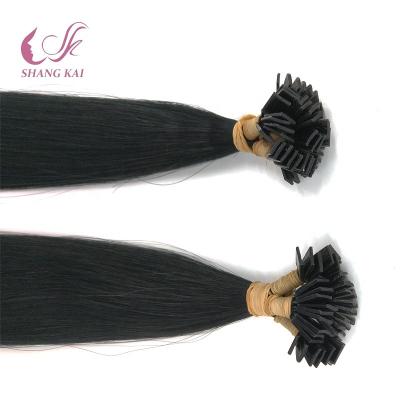 China Factory Wholesale Straight Double Ended Remy Hair Extensions 100% Flat Tip Hair Extensions for sale