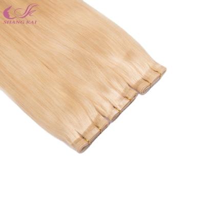 China Top Grade Hair Russian PU Straight Weft Hair Extensions for sale