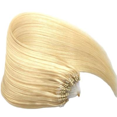 China Wholesale Good Quality 100% Natural Straight Virgin Hair Double Drawn Micro Ring Russian Remy Hair Extensions for sale