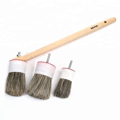 China China Shopping Site Natural Bristle Round Radiator Paint Brush With Replaceable Head for sale