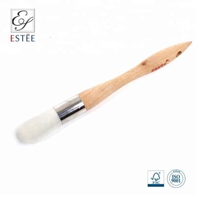 China Round Chalk Wooden Mountain Handle Paint Brush for sale