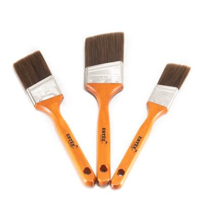 China Wholesale Wall Paint Brush Angle Belt Brush with Painted Wood Handle for North American Market for sale