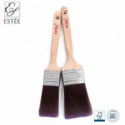 China High Quality Australia Paint Market Squared Ferrule Flat Brush With Long Wooden Handle for sale