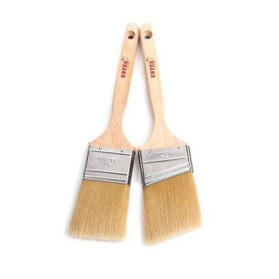 China Alibaba Factory Paint Angle Brush Pretty Long Wooden Brush Wholesale for sale