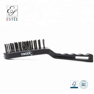 China Cleaning Plastic Handle Cleaning Stainless Steel Wire Brush for sale