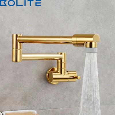 China Pull Out Single Spray Cold Water Folding Vegetable Faucet Kitchen Extended 360 Degree Folding Vegetable Washing Faucet for sale