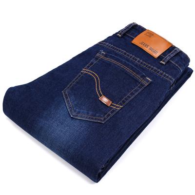 China Slim Jeans 40 Gentleman Cowboys Long Stretch Pants Classic Fade Proof Men Jeans Color Business Casual Straight Dark Blue Denim Trousers for sale