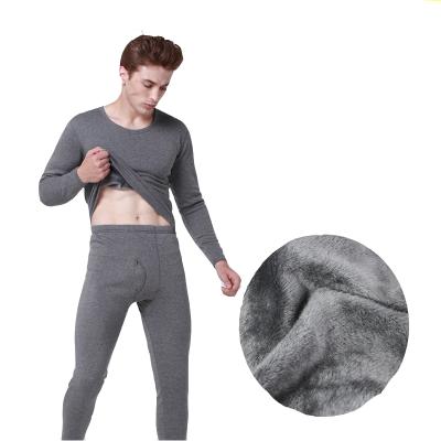 China Viable Men's Super Comfortable Thick Winter Thermal Underwear Sets Ultra-soft Solid Color Long Johns for sale