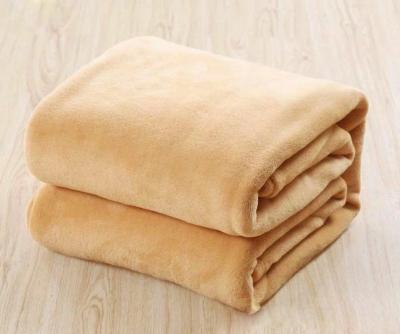 China Coral Fleece Blanket dyed by micro soft plush warm and super antistatic for sale