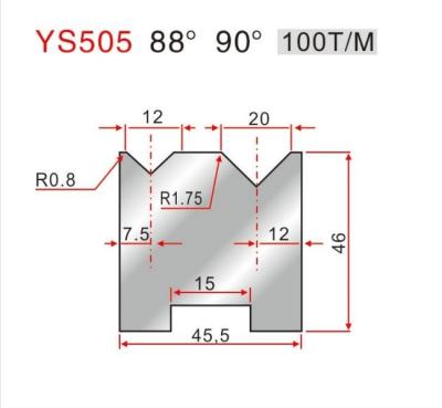 China YS505  Amada Press Brake 2V Die CNC Hydraulic Press Brake Tools for Long-lasting Durability for sale