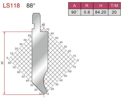 China Customizable Sizes Press Brake Punches LS118 Hydraulic Press Die for sale