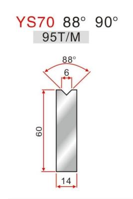 China YS70 88° Durable Press Brake Single V Die for Bending Sheet Metal for sale