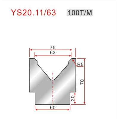 China YS20.11/63 CNC Press Brake Die HRC48-HRC53 Press Brake V Dies for sale