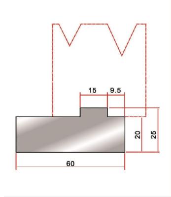 China Customization Press Brake Tools Die Holder 2 V Die For Press Brake for sale