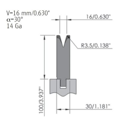 China 42CrMo 30 graden drukrem die CNC Single V Bottom Mold Te koop