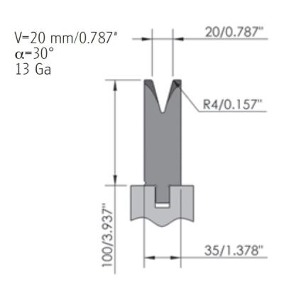 China Willa Single v die Custom Press Brake Dies Voor Hydraulische buigmachine Te koop