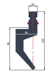 China WAL135.86.R1 European Type Press Brake Punch 86 Degree for sale