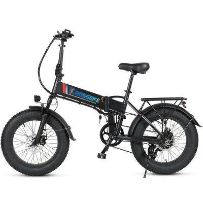 China Aluminum Alloy Electric Folding Bicycle 500W Motor 48V10AH Brushless Aluminum Alloy Fat Tire Electric Bicycle Foldable Snow Beach for sale