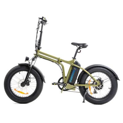 China 500W Aluminum Alloy Folding Electric Bike 48V10Ah Electric Bicycle 4.0 Lithium Battery Fat Detachable Tire Convenient Storage Swapping for sale