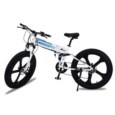 China Electric bicycle 48V 10Ah lithium battery fat 26 inch aluminum alloy folding electric bicycle 500W tire electric bicycle adult moped for sale