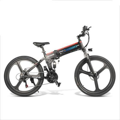 China New Folding Electric Bike 48V10AH Aluminum Alloy Aluminum Alloy 500W 21 Speed ​​Electric Mountain Riding Commuter Foldable Electric Bike for sale