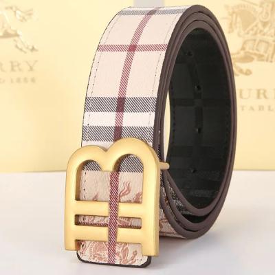 China Original Luxury Famous Brand Letter Luxury Famous Brand Designer Fashion B Genuine Genuine Cowhide Berberis Leather Belt Men's Exquisite Classic Waist Strap for sale