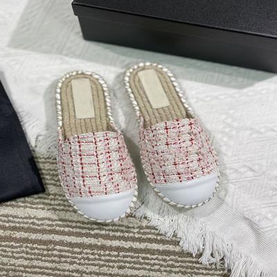 China Fashion Trend Linen Fabric Spring Jute Feminine Women Slippers Handmade Sneakers Slipper Flat Canvas Shoes Indoor Anti-Skid Shoes for sale