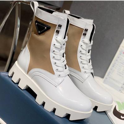 China Women's Lightweight Mixed Ankle Boots Sexy Color Platform Wedges Lace Up Short Boots For Women Runway Autumn Winter Combat Boots for sale