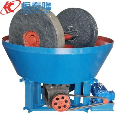 China Grind Gold And Silver Wet Pan Mill Gold Mining Flywheel Grinding Machine Flour Stone For Sale for sale