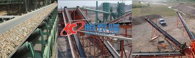 China Heat resistant easy maintenance rubber belt conveyor used in mining/coalfield for sale