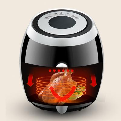 China Hotel Electric Fryer Digital Oil Free Air Fryer With Touch Screen Household Electric Small Fryer for sale