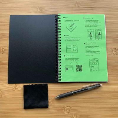 China Smart Eco-Friendly Reusable Notebook Lined Eco-Friendly Notebook With 1 Pen 1 Microfiber Cloth Included for sale