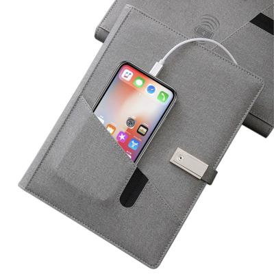 China Wholesale Printed Powerbank Diary Notebook A5 PU Notebook with powerbank for sale