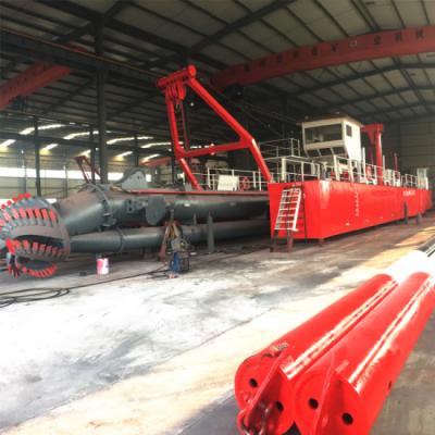 China 22 Inch River Dredging Mud Clay Pumping Cutting Suction Dredger Diesel Engine Or Electric Motor for sale