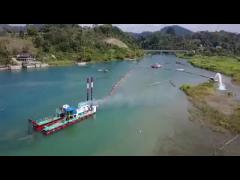 Small River Cutter Suction Dredger on Working Site