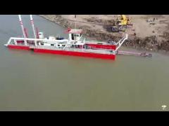 Over view river sand suction dredger