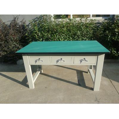 China OEM Custom Cold Rolled Metal Rolling Heavy Duty Steel Electronic Workbench with 3 Drawers for sale