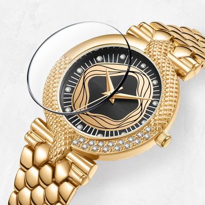 China Luxury Waterproof Round Serpentine Decoration Diamond Dial Quartz New Water Resistant Ladies Watch Wristwatches For Female Women for sale