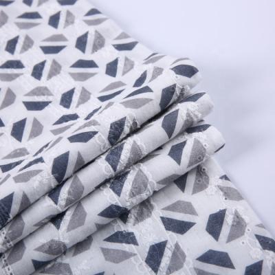 中国 Wholesale low price geometric pattern mesh embroidery tejidos textiles digital print cotton fabric 販売のため